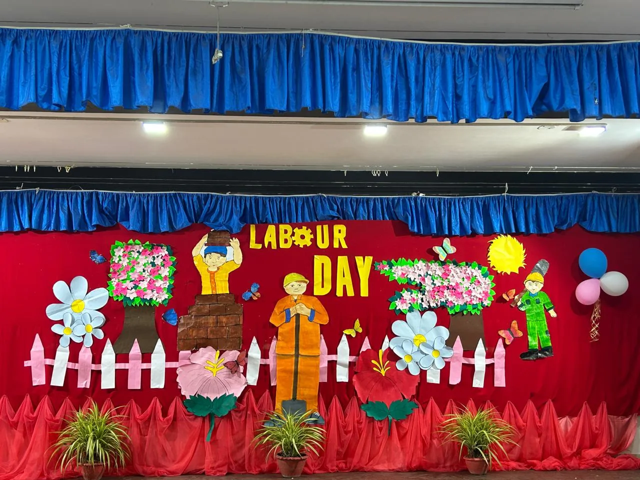 Students honoring support staff during May Day Celebration at Holy Family Convent School, Liluah